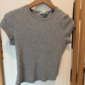 Reformation Gray Short Sleeve Tee